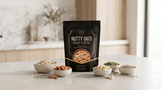 Khalis Made Weight Loss Oats with Nuts | Organic Breakfast with Almonds, Seeds & Buckwheat | 12 Pre-Portioned Calorie-Controlled Meal Sachets  | No Sugar Added